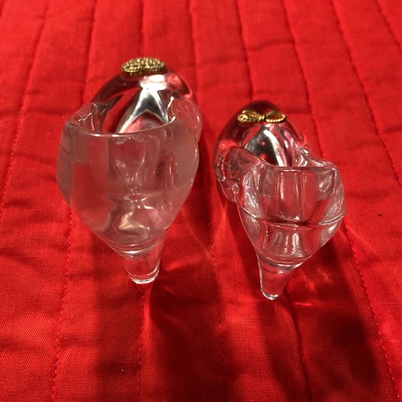 Lot 2 glass slipper shoes, hi heels, GT bow w/rhinestones & GT heart same. $18 - Picture 4 of 7